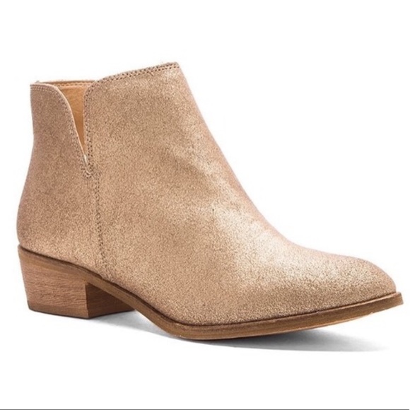 gold sparkle booties